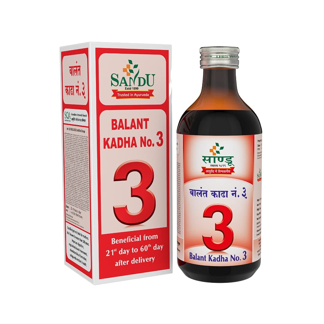 - Sandu Pharmaceuticals Ltd Balant Kadha No 3 (200Mls) | A Trusted herbal Ayurvedic tonic to restore mother to normalcy & prevent post delivery complications