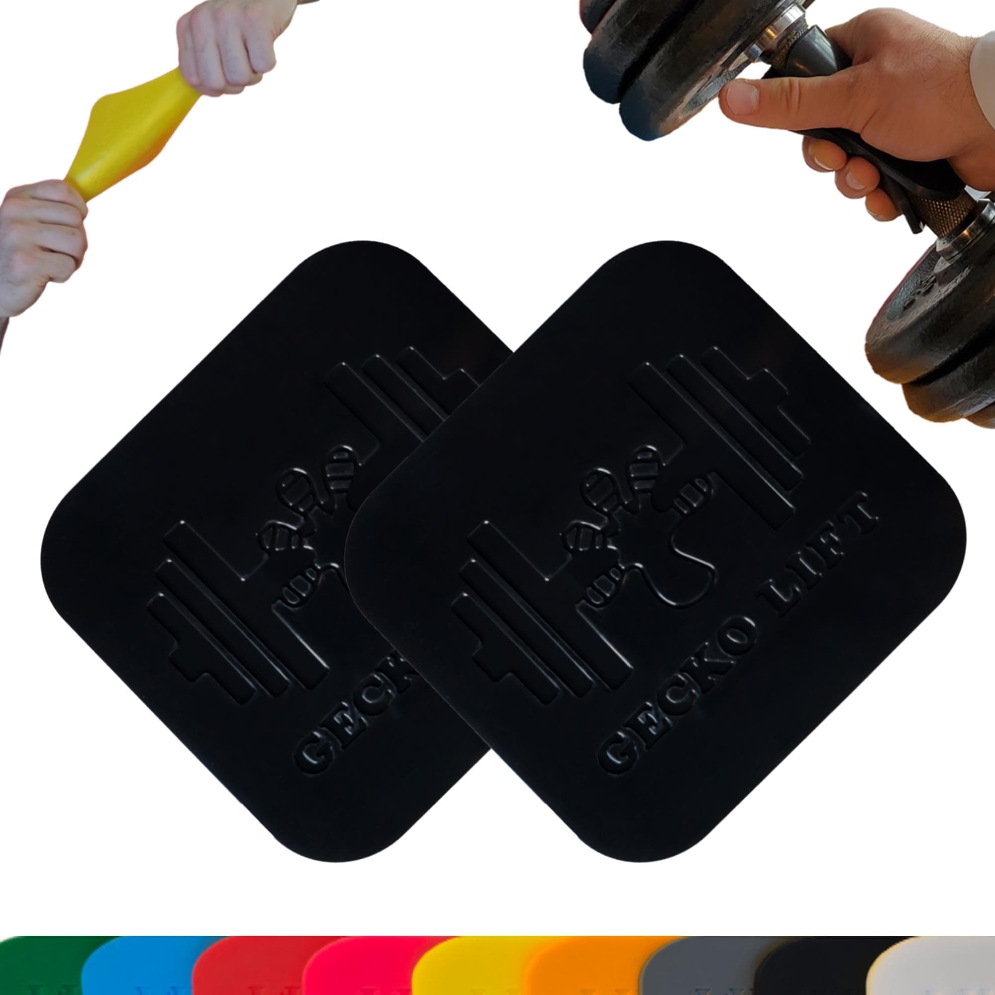 Premium Silicone Grip Pads, Thick Soft Non-Slip Non Sweat, Best Weight Lifting Glove Alternative, 4x4in 10x10cm