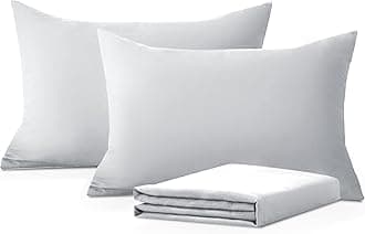 Moonlight Bedding Pillow Cases 2 Pack – Silver Pillowcases Envelope Closure Super Soft Brushed Microfiber Standard House Wife Pillow Covers, (50 X 75 CM)