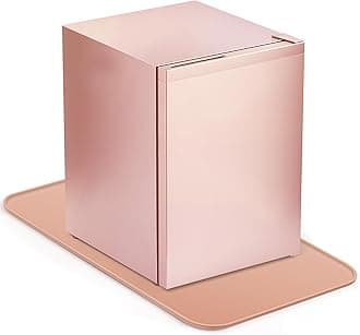 Mini Fridge Silicone Mat with Convex Edge -13.0" x 9.0" -Mini Personal Fridge Cooler Mat Prevents Appliance Leaks and Spills, Providing The Ultimate Floor Protection for Appliances Pink