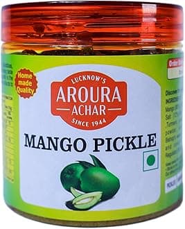 LUCKNOW'S AROURA ACHAR SINCE 1944 Mango Pickle 400g for Home Use Home Made With Love No Artificial Colors