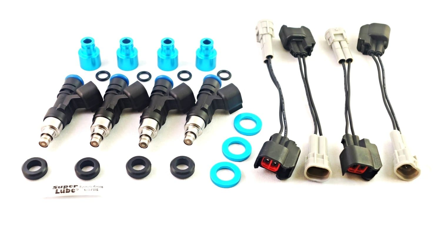 Flow Force FF640 - Set of 4 Flow Matched 640cc EV14 Bosch Injectors with PNP Kit for Mazda Miata