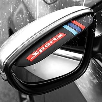 2PC Side Mirror Visor Rain Guards,Car Rear View Mirror Rain Cover,Silicone Rain Shield,Mirror Cover Rubber Visor Guard((Tri-Color-Black Sport,2Pack)