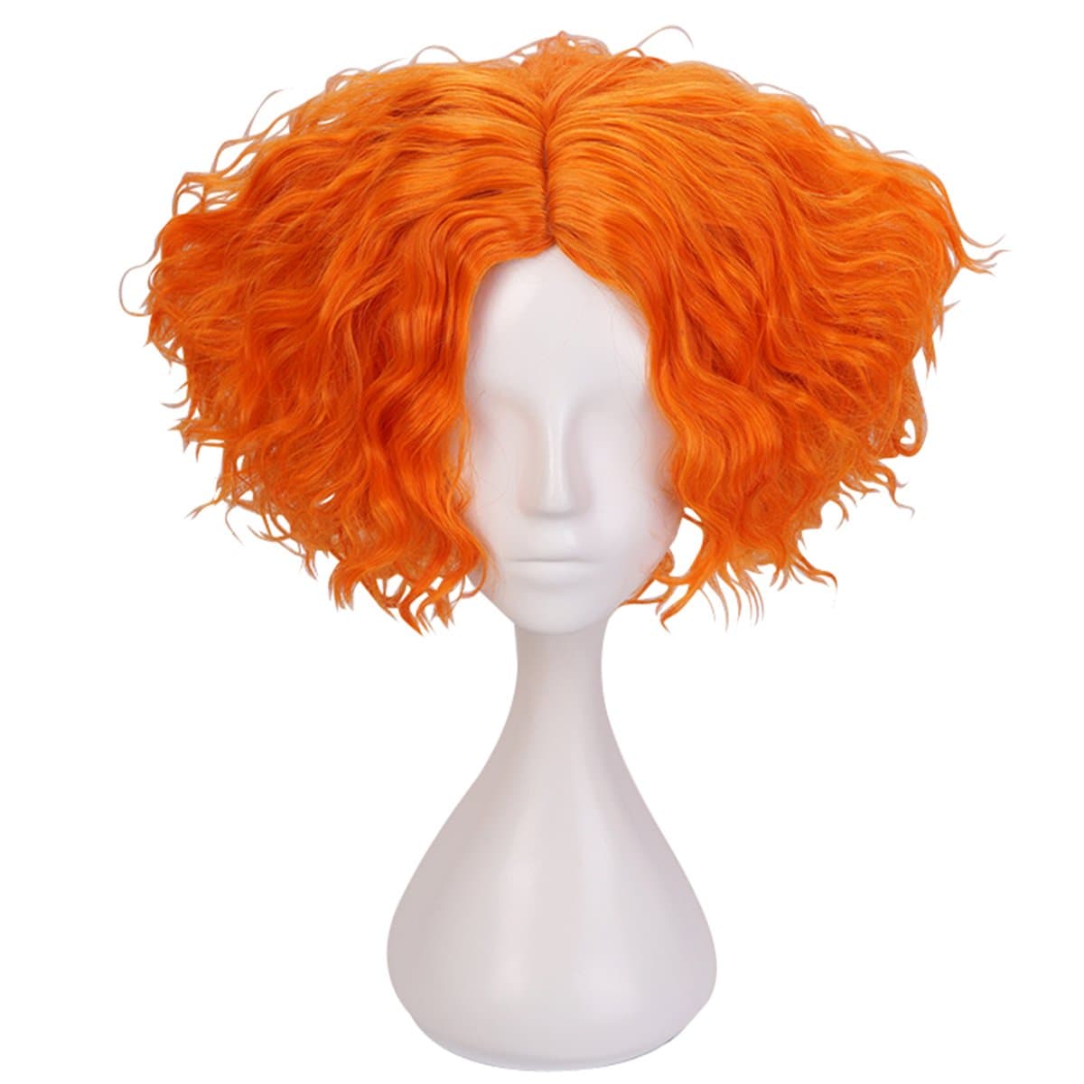 Short Orange Curly Cosplay Wig with Free Wig Cap