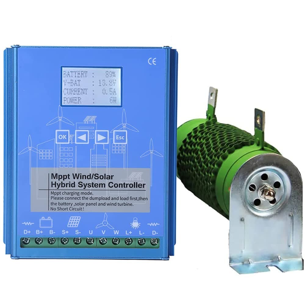 1600W Wind&Solar Hybrid System MPPT Charge Controller 600W Solar Controller 1000w Wind Turbine 12V 24V Auto Regulator Home Use Wind Generator