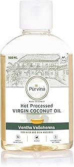 Purvina ® Pure Baby Massage Oil (Ventha Velichenna) - 100 ml | Traditional Coconut Milk Oil | Safe for Newborns, Babies, Toddlers | Urukku Velichenna | Hair & Skin