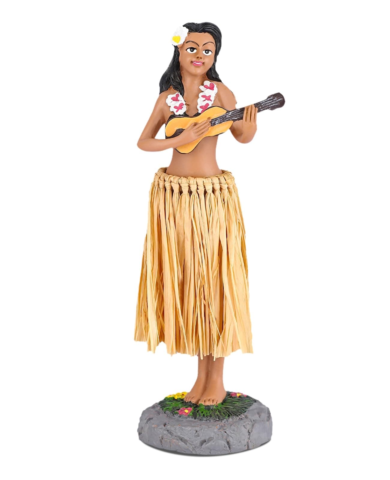 Hawaii Hula Girl Dashboard Bobbleheads for Driver Dashboard Decorations Medium Size 6.5" High Dashboard Hula Girl