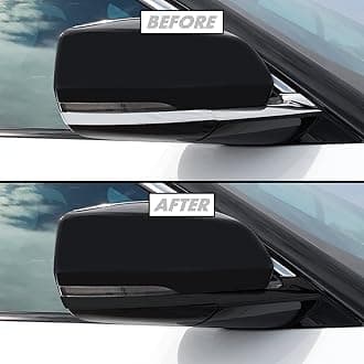 Chrome Delete Blackout Vinyl Overlay for 2021-2023 Jeep Grand Cherokee L Window Trim (3. Mirror Trim Only, Satin Black)