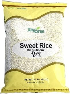 Korean Mixed Grain Rice, Multi-Variety Pack with White, Brown, Black, Sweet, and 5, 15 Mixed Grains (1 pack, Sweet Rice 4lbs)