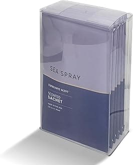 Expressive Scent – Home Fragrance Aromatic Sachets: Premium Long-Lasting Aroma, for Drawers Dressers Closets Car Kitchen, Sea-Spray