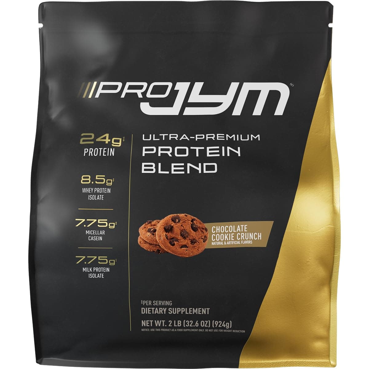 JYM Supplement Science Pro JYM Chocolate Cookie Crunch Protein Powder - Whey Protein Isolates, Casein, & Milk Protein, Lean Muscle Building for Men & Women, 22 Servings