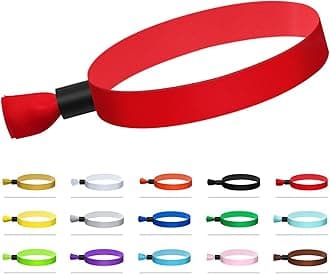100 Pcs Cloth Event Wristband, Disposable Wristbands for Events, Colored Wristbands Events,for Lightweight Concert,Club Entrance Wrist Strap Party Wristband Event (Color : Red)