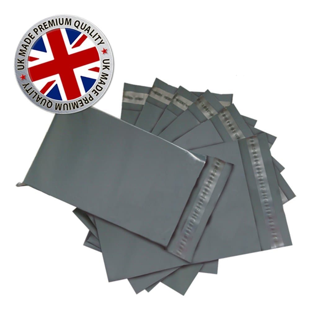1000 Grey Mailing Postal Bags Premium Quality 6"x 9"(165mm x 230mm) Plastic Polythene - FREE DELIVERY