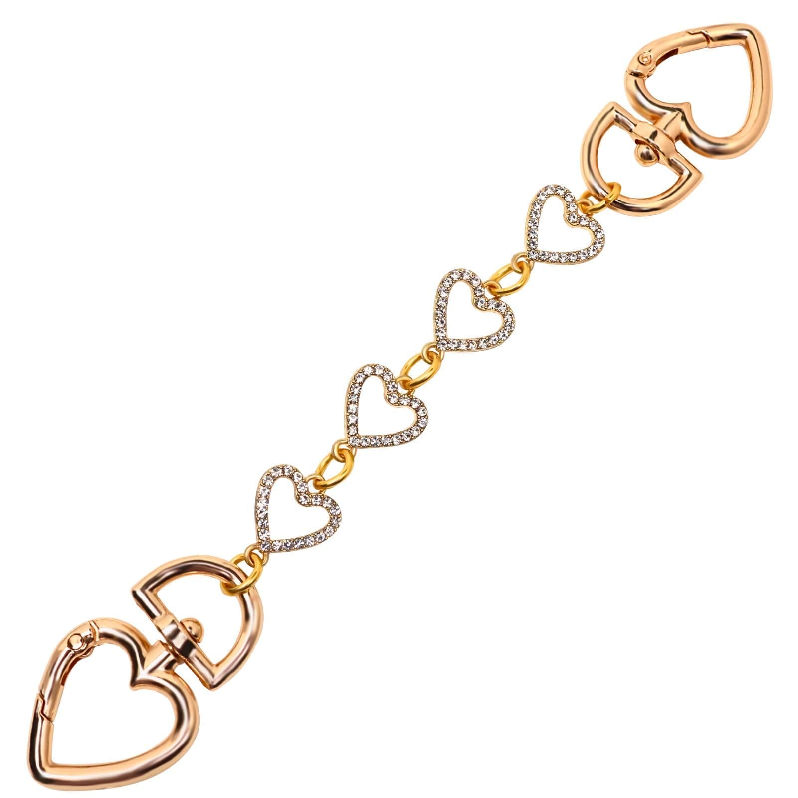 Purse Strap Extender for Handbag Bag, Chain Strap Replacement Extension - Four Leaf Clover Good Luck Charm White