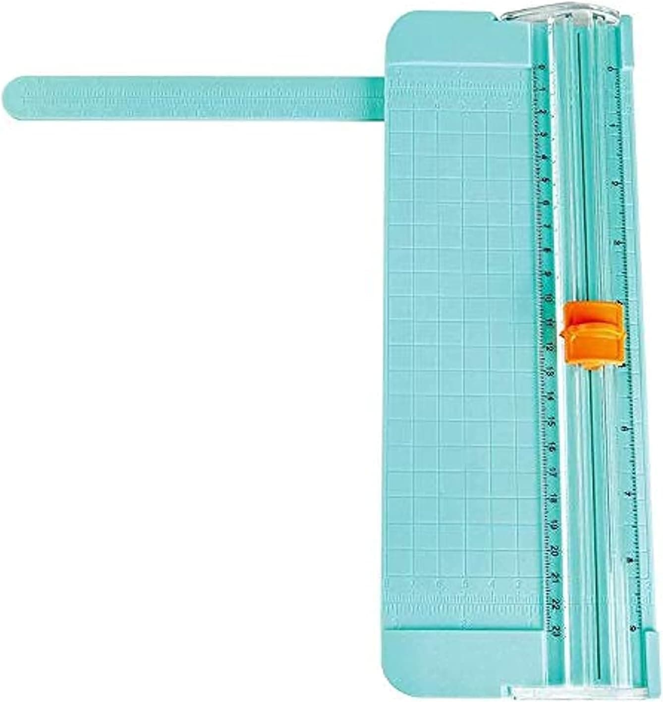 HALAMODO Precision Paper Cutter, A4 Paper Trimmer with Security Safeguard & Side Ruler Portable Straight Edge Cutter for Scrapbooking Craft Paper, Photos, Art, Label, Cardstock (Green)