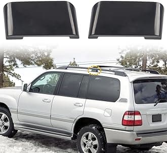 for Toyota Land Cruiser LC100 FJ100 1998 1999 2000 2001 2002 Black Exterior Roof Rack Rails Luggage Center Protector Cover Car Accessories 2pcs