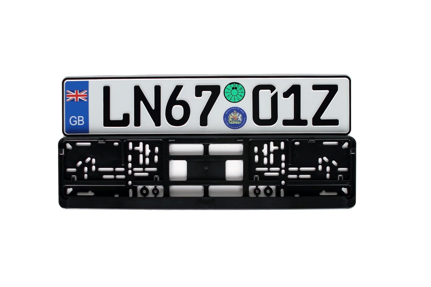 Great Britain Euro Plate Package with Registration Seals - Plate, Frame & Mounting Screws