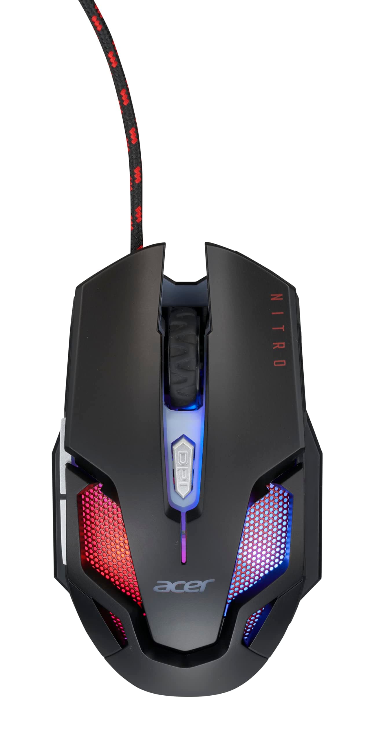 Nitro Gaming Mouse III: 6D Optical Gaming Mouse with High 125MHz Polling Rate | 7 Colorful Breathing Lights with LED Logo and Pattern | 6 Optional DPI Shifts (800-7200) | 6 Buttons