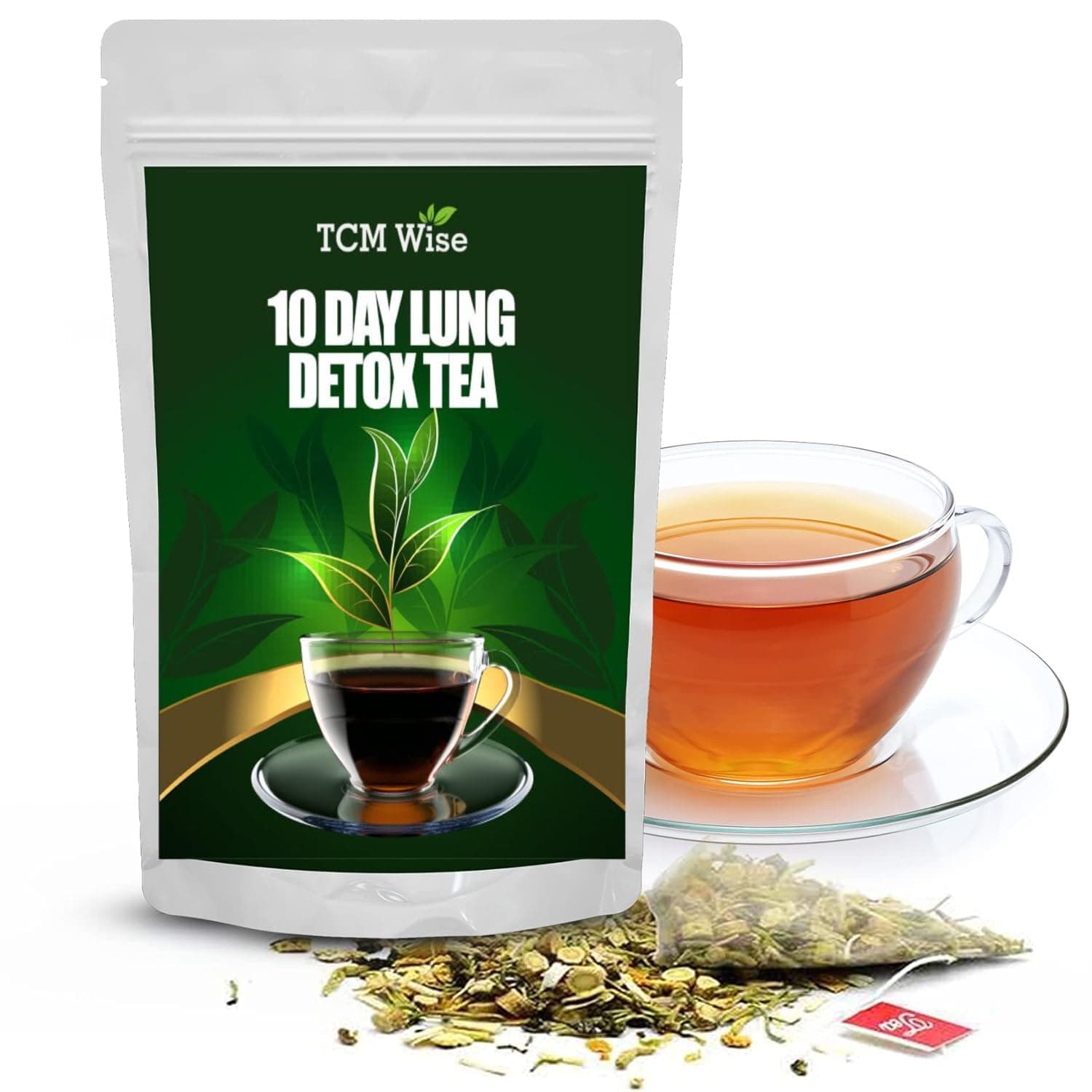 10-Day Organic Lung Detox Tea for Respiratory Support,