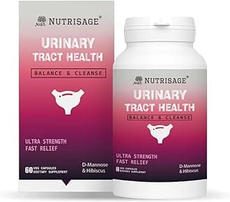 Urinary Tract Cleanse & Bladder Health, 1 Serving = 1 Glass of Cranberry Juice+D-Mannose & Hibiscus,Fast-Acting UTI Relief-2 mth course
