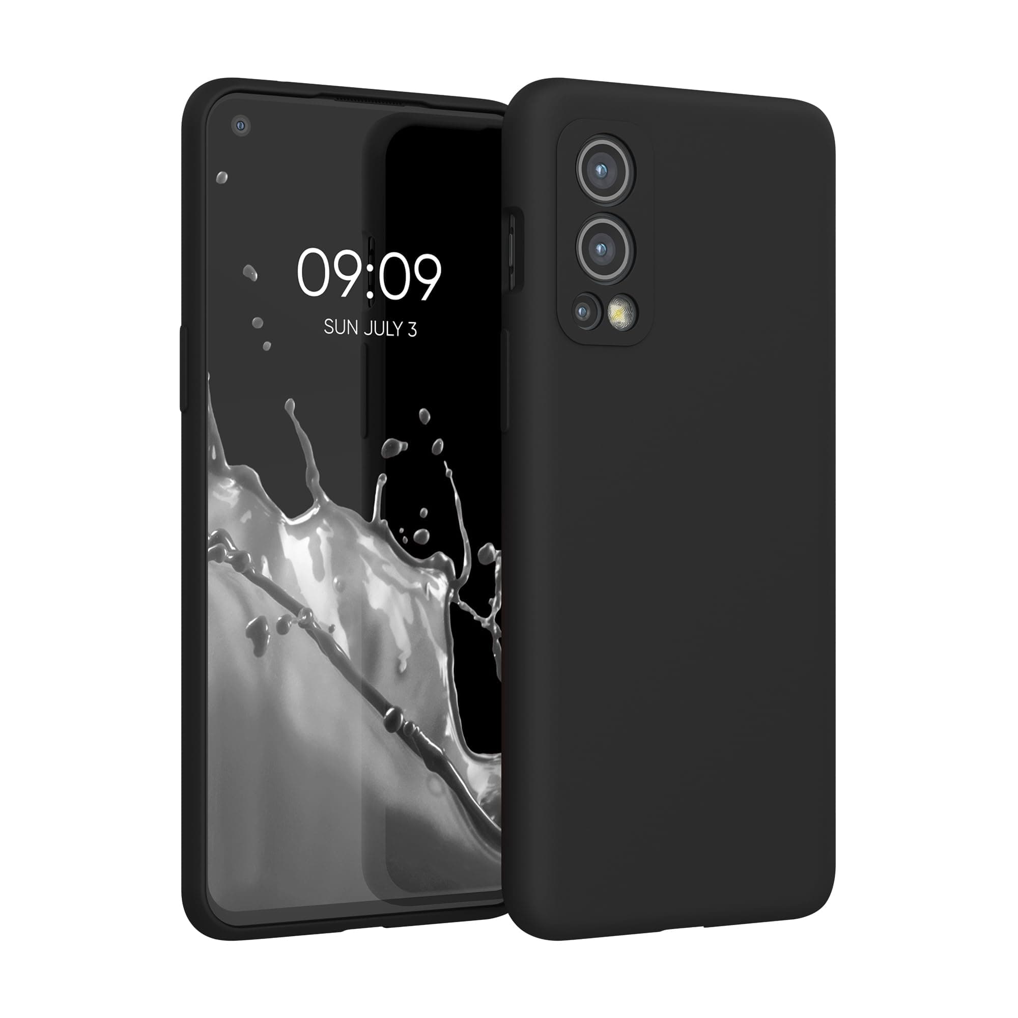 kwmobile Case Compatible with OnePlus Nord 2 5G Case - TPU Silicone Phone Cover with Soft Finish - Black Matte