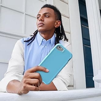 ACKETBOX for iPhone SE Case2022/2020/3rd/2rd,iPhone 8/7 case,Shockproof Bumper Protective Phone Cover,with Non-Slip Duty Full Body Phone Case 4.7"(Light Blue)