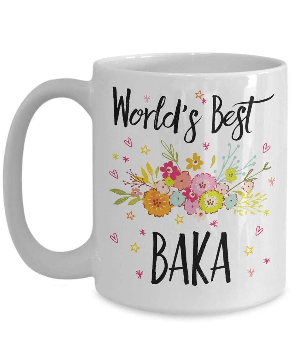 Baka Mug - World's Best Baka - Best Baka Ever - A Thank You Or Appreciation Gift - Coffee Cup In 11oz Or 15oz Sizes