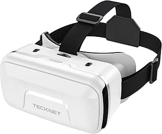 TECKNET VR Headset for Phone, Virtual Reality Headsets with HD 110°FOV Anti-Blue Light Lenses & Adjustable Gears, 3D VR Headset for Kids Compatible iPhone Samsung Android 4.7-7.2"