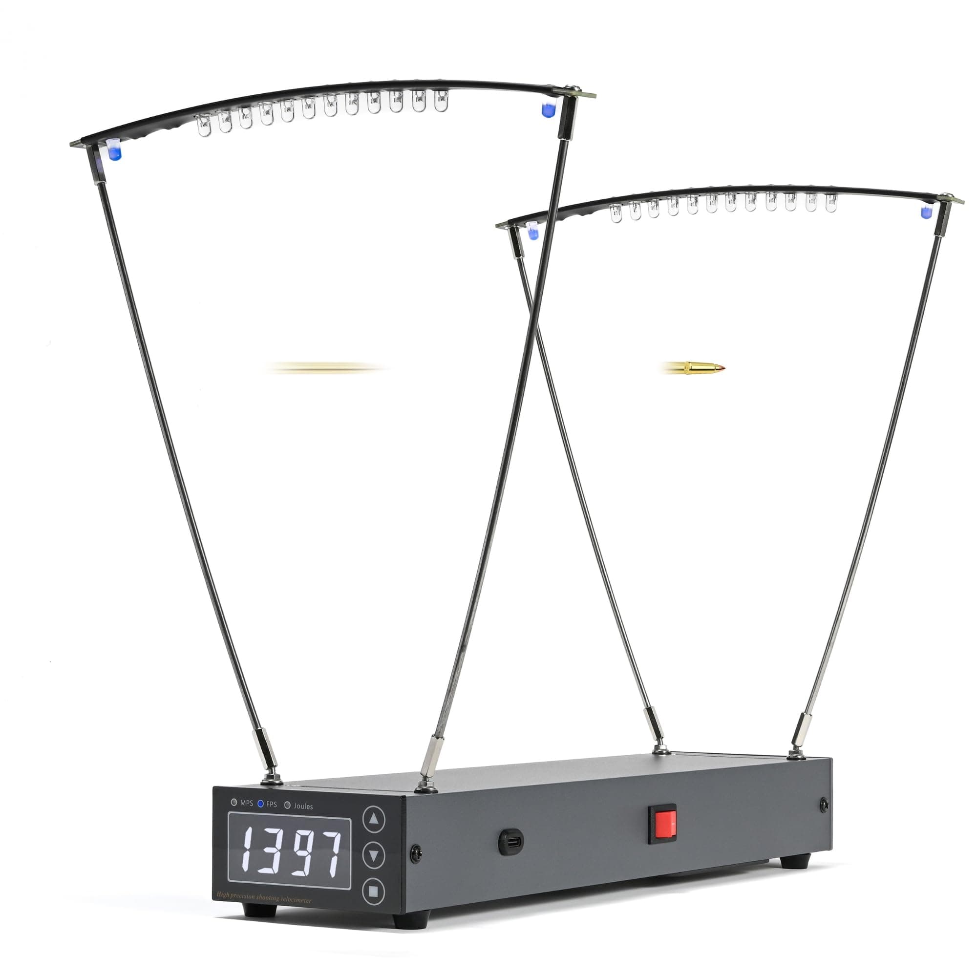 Ballistic Chronograph for Shooting, High Precision Chronograph for Arrow/Bullet Speed, with FPS/MPS Readings