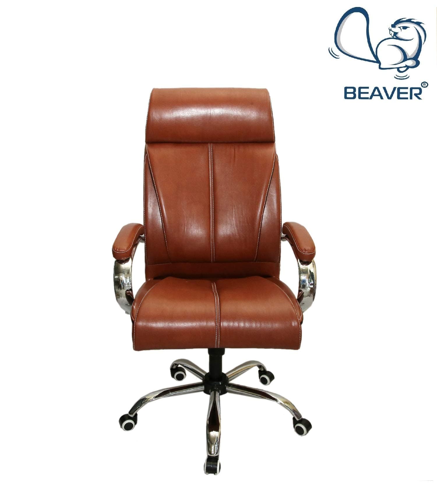 Beaver by Spectrum High Back Revolving Executive Boss/Gaming/Computer/Office/Ergonomic Healthy Chair (Standard, TAN - BSM04)