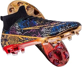 HESBITEULSoccer Cleats Outdoor for Boys Training: High Top Football Cleats for Firm Ground