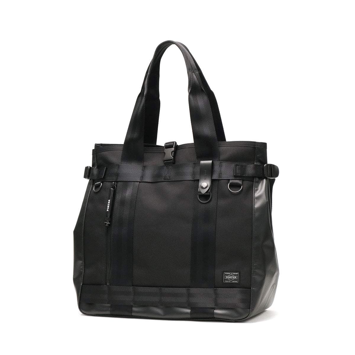 Porter Heat Tote Bag Vertical Type Black 703-06971