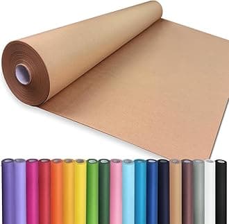PerkHomy 24" x 2,400" (200') Brown Kraft Paper Roll for Craft Bulletin Board Paper Kids Art Table Covering Crafting Gift Wrapping Bouquet Packing Parcel 70GSM 50LB (Brown, 24" x 200')
