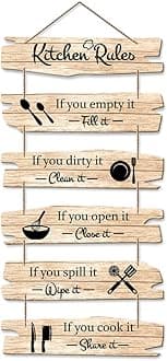 Artvibes Decorative Wall Hanging Ornaments Wooden Art Decoration item for Living Room | Bedroom | Home Decor | House Warming Gifts | Kitchen Quotes Decor Item | Wall Decoration,(WH_3235N)