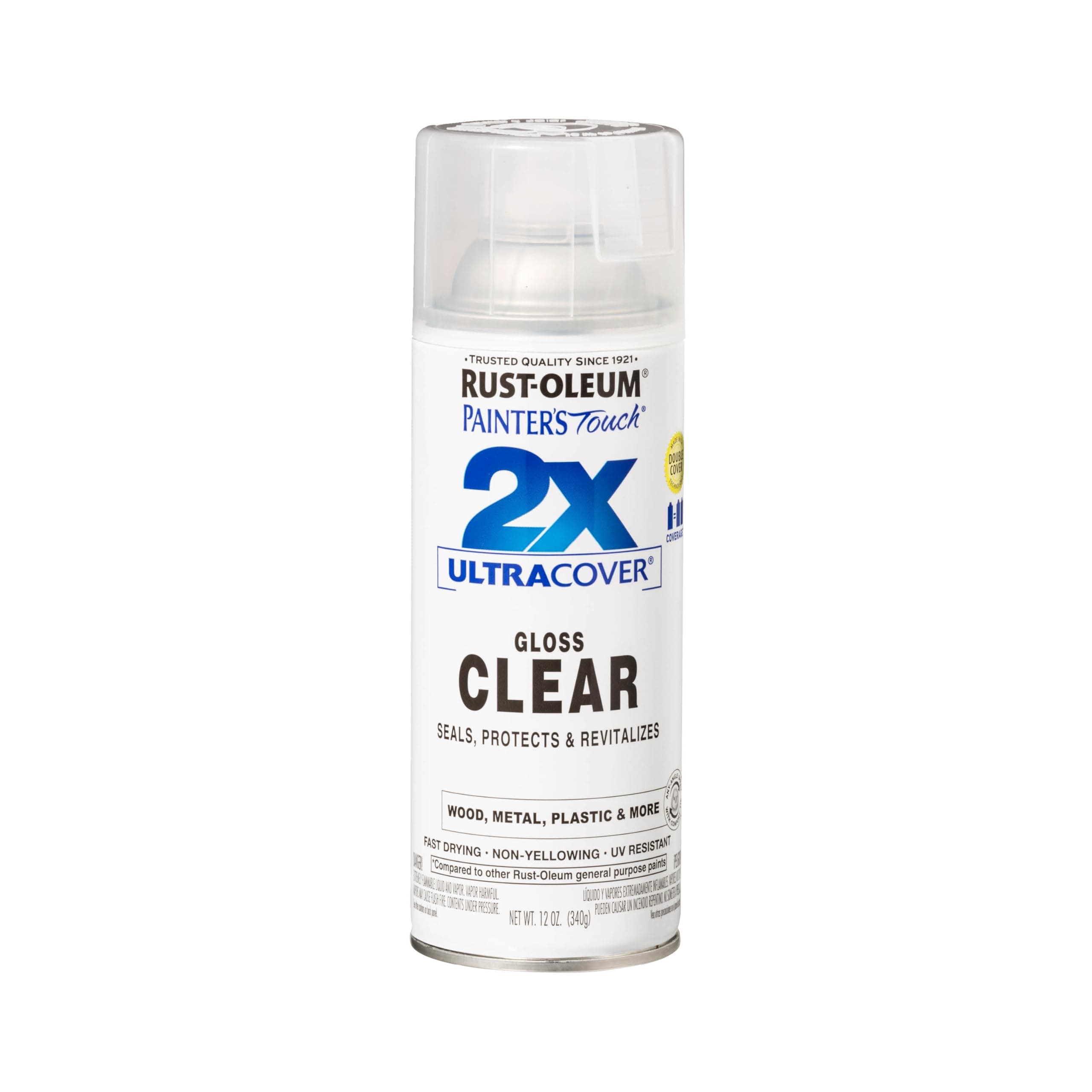 Rust-Oleum 249117 Spray Paint, Clear Glossy Finish 354ml