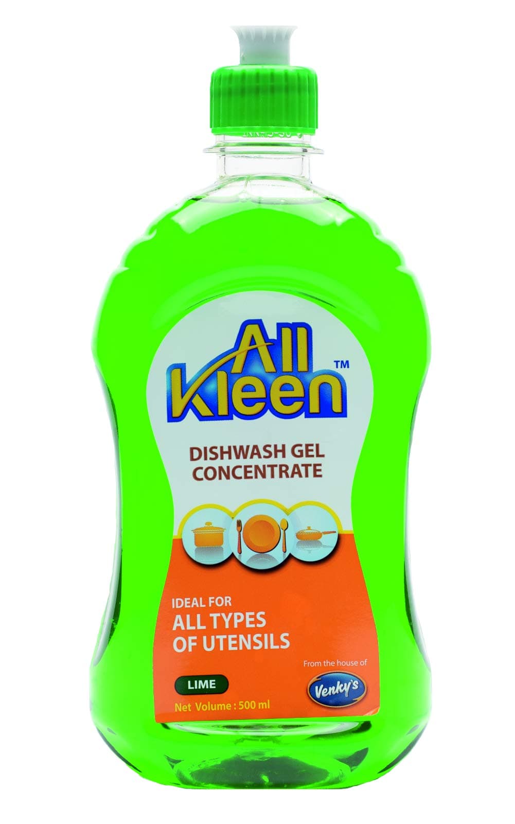 All Kleen Dishwash Gel Concentrate Lime-500ml