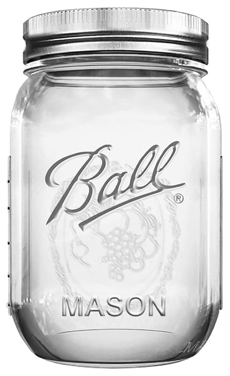 SAVE Ball Mason Jar | 473 ml | Wide Mouth | Minimal and Multi-purpose Jar container for Storage, DIY and much more (01)