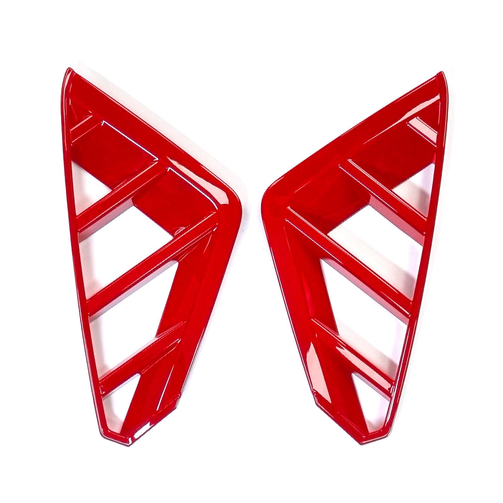 Red ABS Front Bumper Side Air Vent Cover Fog Light Lamp Decor Cover Compatible with Hyundai Elantra CN7 N Line 2022-2023 Accessories