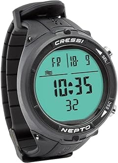 CRESSI Nepto Watch Computer Black - Freediving Watch/Computer, Black, One Size, Unisex Adult