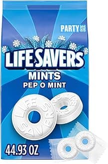 Pep-O-Mint Breath Mint Bulk Hard Candy, Party Size, 44.93 oz Bag