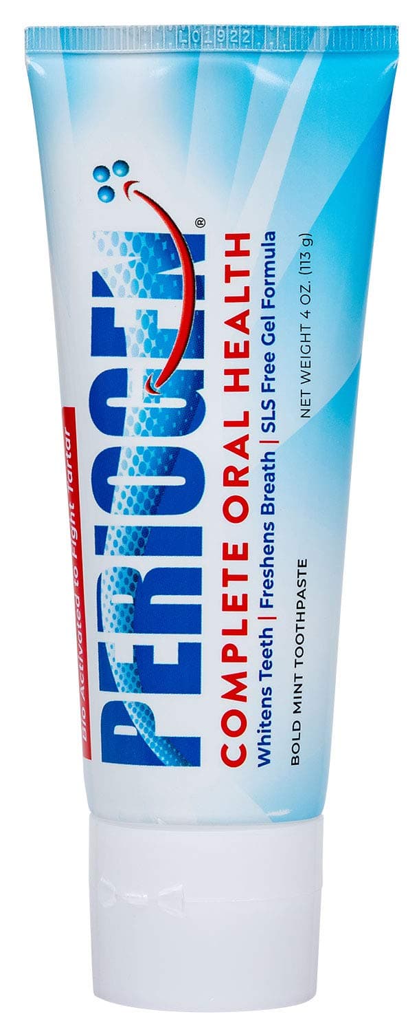 Periogen Tartar Control Toothpaste, SLS Free, Enamel Safe, Whitening Gel Formula
