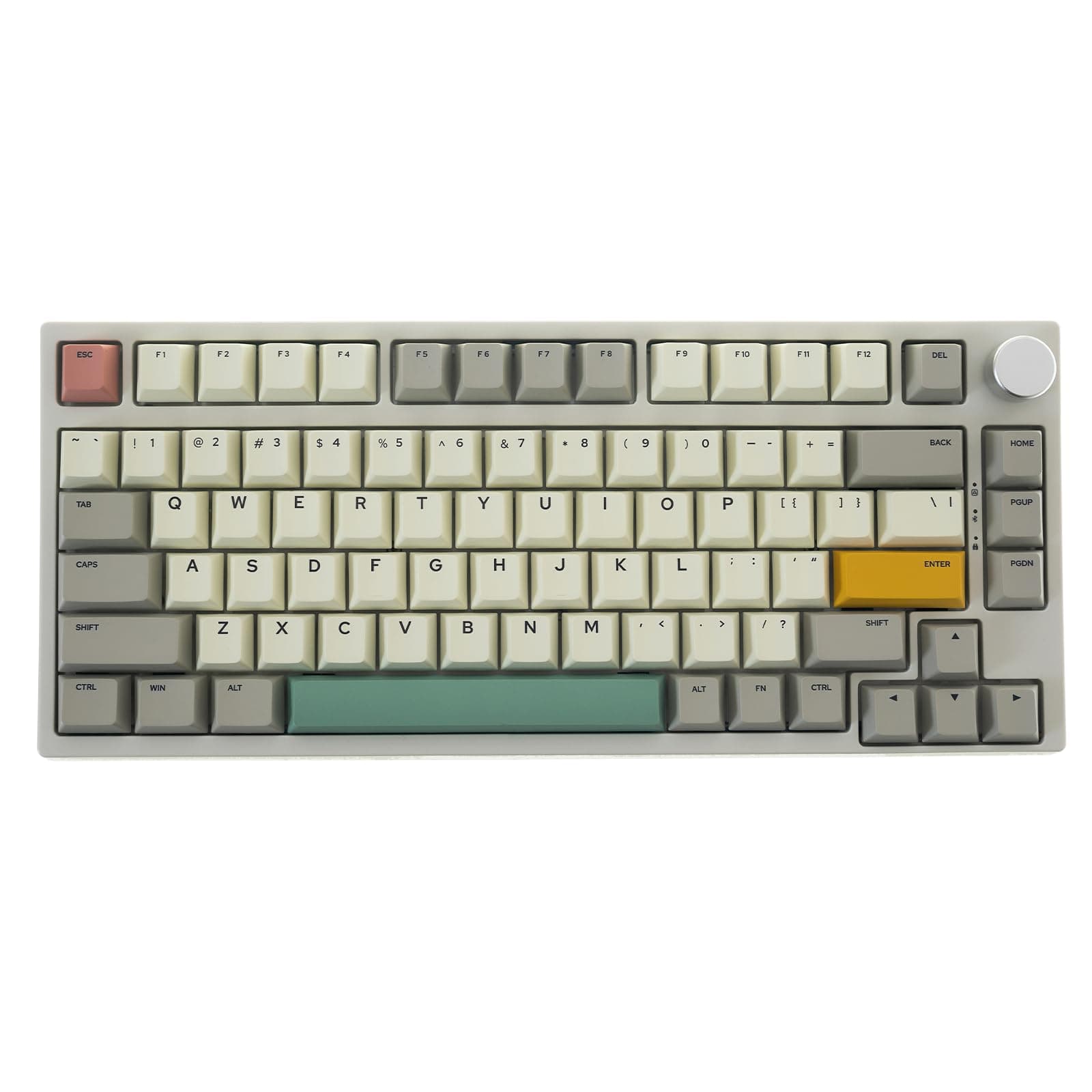 TK75 SE 75% Mechanical Keyboard with Knob Control, Hot Swap RGB Bluetooth 5.0/2.4GHz Wireless/Wired PBT Cherry Profile Keycaps Gaming Keyboard (Retro, Bluetooth, gateron_Brown)