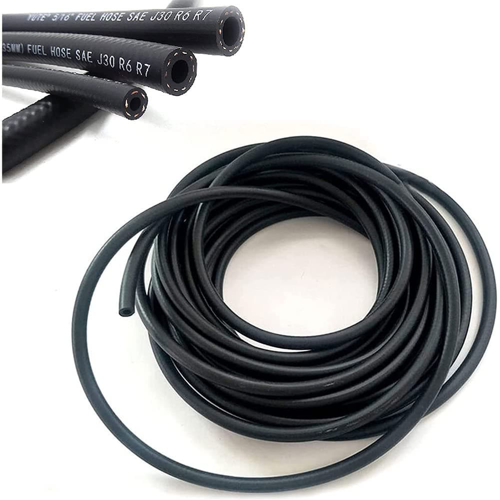 Universal Fuel Pipe LINE Rubber Reinforced for Fuel Hose Engine UNLEADED Petrol Diesel Oil (6.0MM X 12.0MM, 3 Meter)