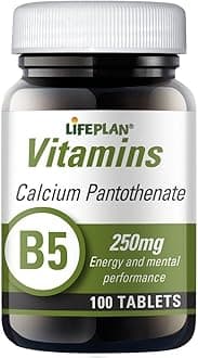 Vitamin B5 Calcium Pantothenate 250mg 100 Tablets