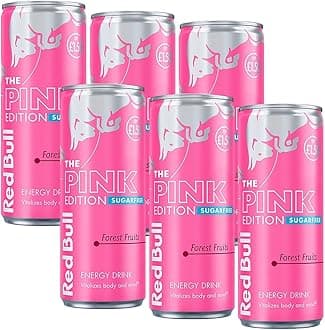 Red Bull Sugar Free Pink Edition Energy Drink with Forest Fruits Flavor, 250ml - Energize with Zero Sugar (6)