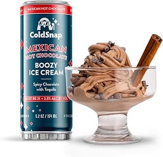 ColdSnap Mexican Hot Chocolate Boozy Ice Cream Pods – Spicy, Rich Chocolate with Tequila – 2.3% ABV, Ready in Seconds – No Prep, No Freezer Required – (pack of 12)