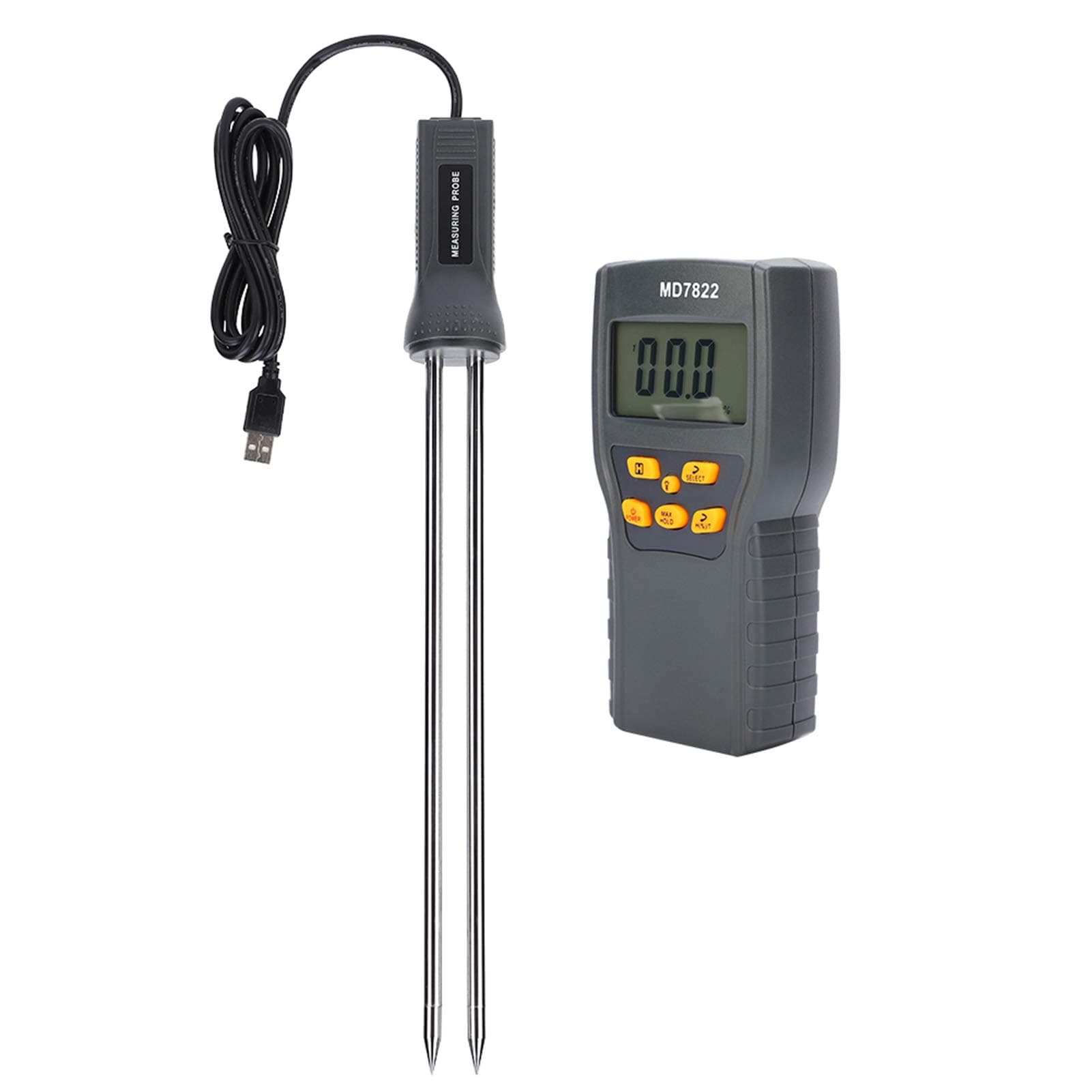 Digital Moisture Detector Tester, 2%-30% Handheld Wood Moisture Meter Pin-Type Humidity Detector Damp Tester