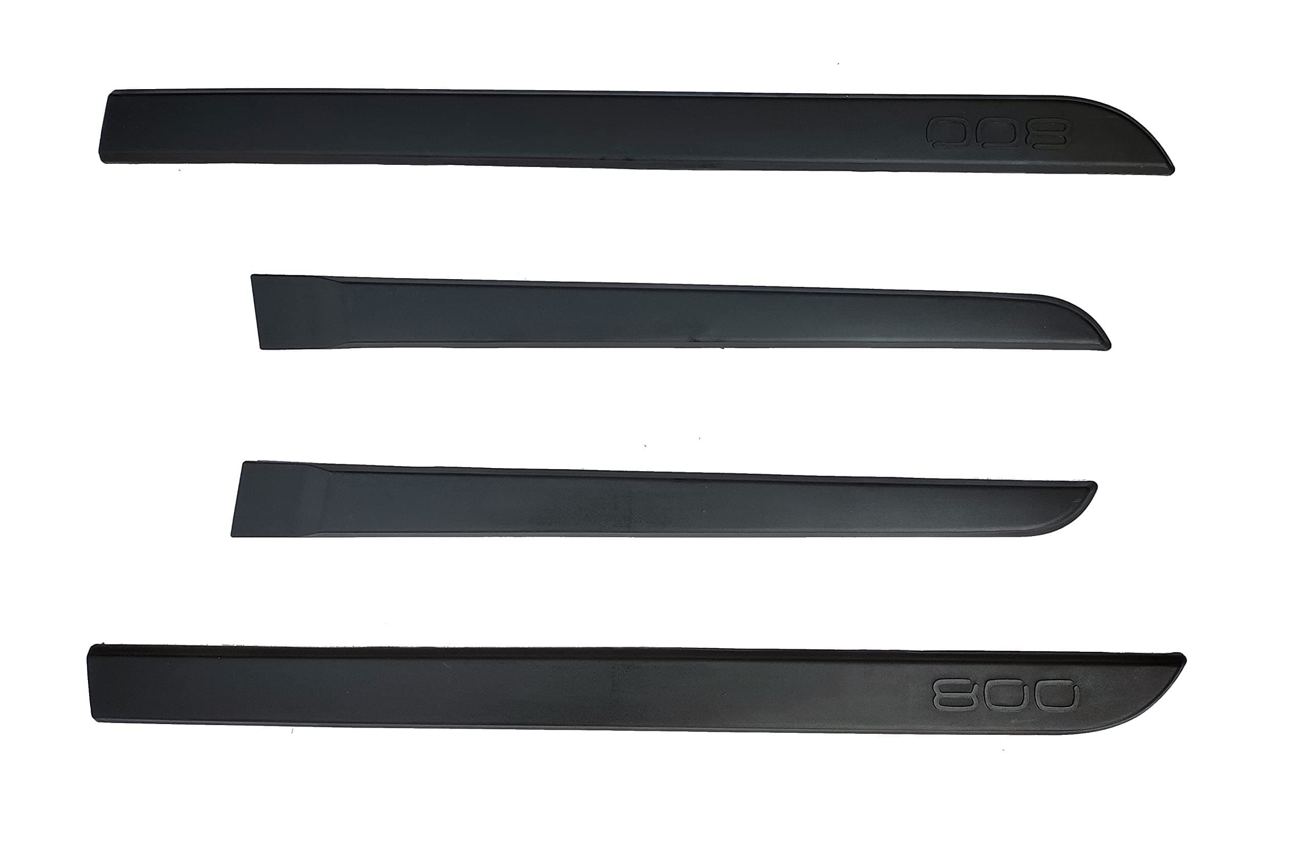 PSA ABS SS003 Car Door Side Exteriors Protective Beading Strips Fits for Alto 800 Models (Set of 4 Pieces), Color Black
