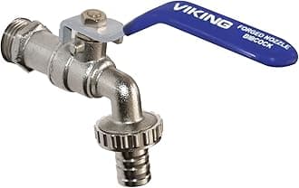 Viking Brass Garden Faucet Bib Tap Forged with (3/4”) Slim Hose Nozzle, Shot Blasted Nickel - Durable and Easy to Use
