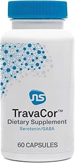 NeuroScience TravaCor - 5-HTP, L-Theanine, Folate, Magnesium, Vitamin B6 + B12 Supplement - Helps Promote Sleep, Improve Mood, Support Serotonin Production and Reduce Stress + Anxiousness (60ct)